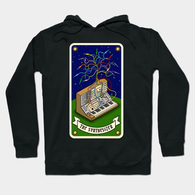 Modular Synthesizer tarot card Hoodie by Mewzeek_T